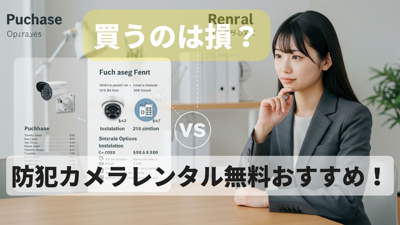 防犯カメラのレンタル契約と設置や無料おすすめを徹底比較